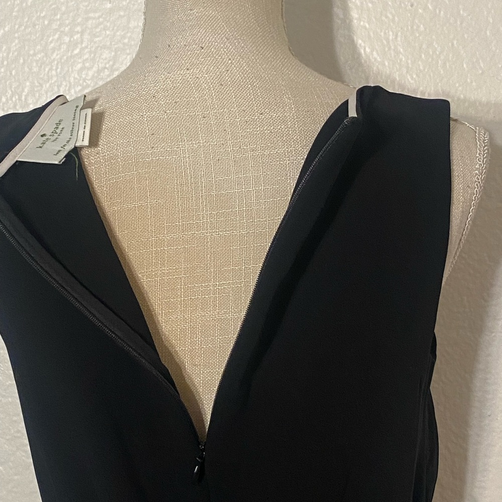 Kate Spade Black and Pink Sleeveless Color Block Dress with Belt - Picture 8 of 12